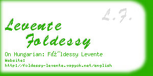 levente foldessy business card